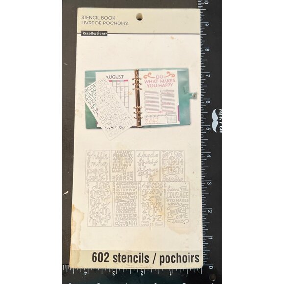 Recollections Stencil Book 602 Stencils For Planning Journaling Scrapbooking - Picture 1 of 2